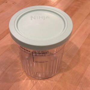 Ninja Creami pint Cup with Light Green Lid
